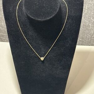 Fettero Dainty “H” Initial Heart Necklace NIB